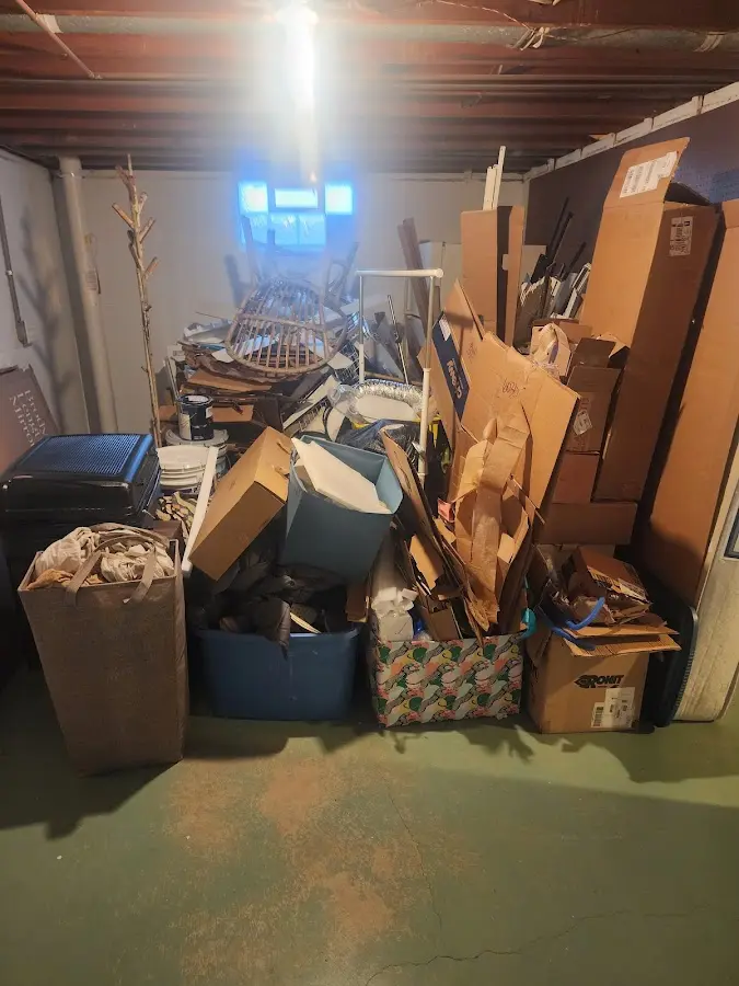 Roll-off dumpster container at job site for Concrete Dumpster Rental in Huntsville